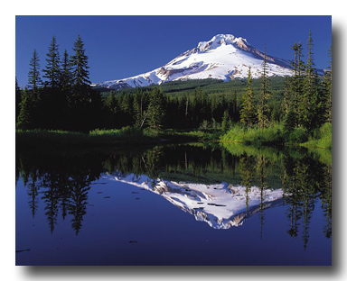 Mount Hood reflected in Mirror Lake, Oregon
